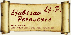 Ljubisav Perošević vizit kartica
